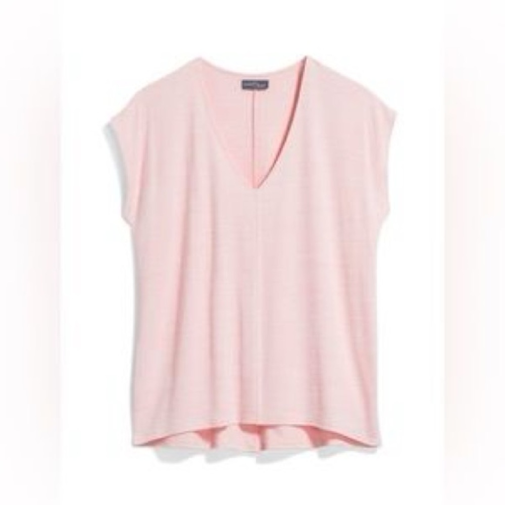 Market & Spruce Tarza V-Neck Pink Knit Top - SM